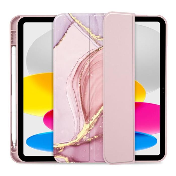 Tech-Protect - Tech-Protect iPad 10.9 (2022) Fodral med plats för pennna - Marble