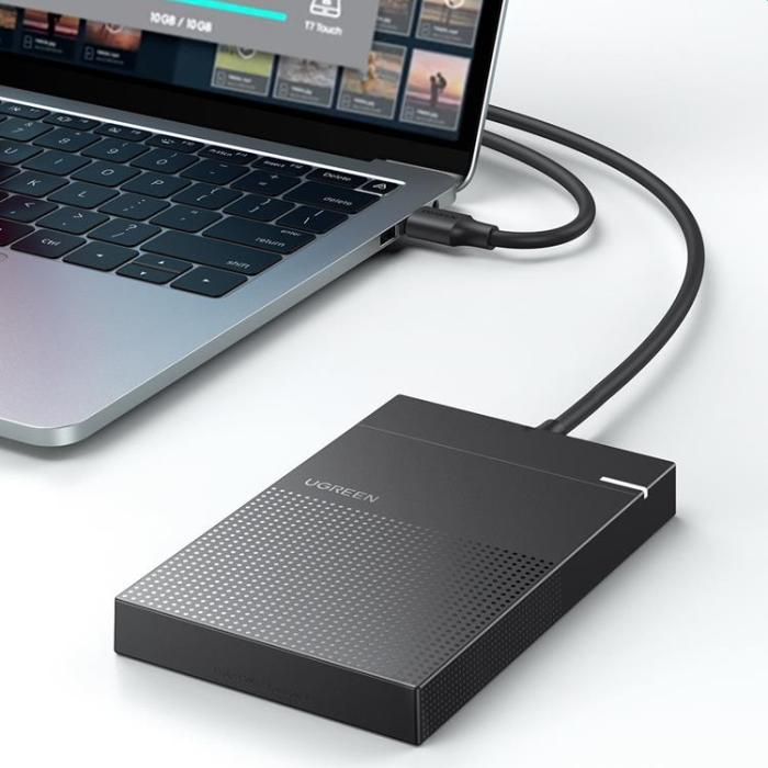 Ugreen - Ugreen Hard Disk Box Med Kabel - Svart