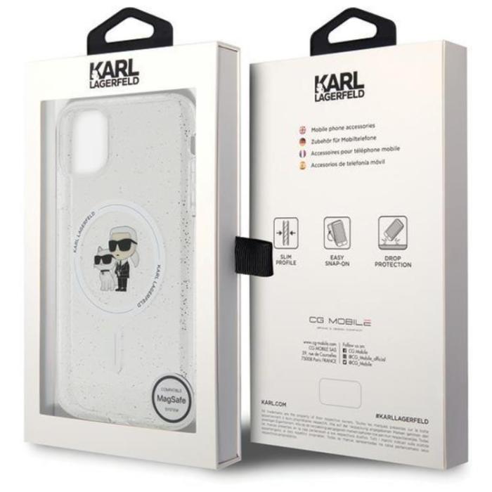 KARL LAGERFELD - KARL LAGERFELD iPhone 11/XR Mobilskal Magsafe Glitter - Clear