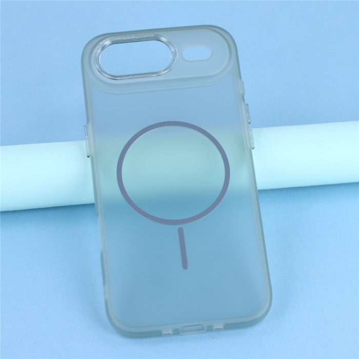 A-One Brand - iPhone Air Mobilskal MagSafe med Glitter Lins Frame - Grå