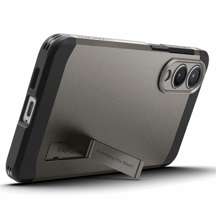 Spigen - Spigen Galaxy S25 Edge Mobilskal Magsafe Tough Armor - Gunmetal