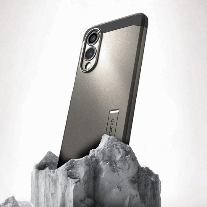 Spigen - Spigen Galaxy S25 Edge Mobilskal Magsafe Tough Armor - Gunmetal