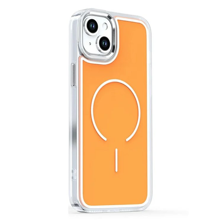 iPhone 15 Plus Mobilskal Magsafe Electroplated - Orange (Orange) | 2353 | AlltMobil