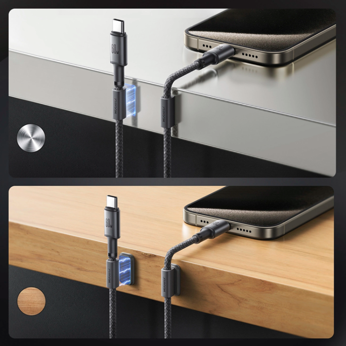 Joyroom - Joyroom S-A50 3A USB-C - USB-C Kabel 60W 1.2m - Grå