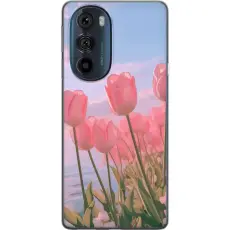 Gustaf - Mobilskal till Motorola Edge 30 Pro med Rosa Tulpaner