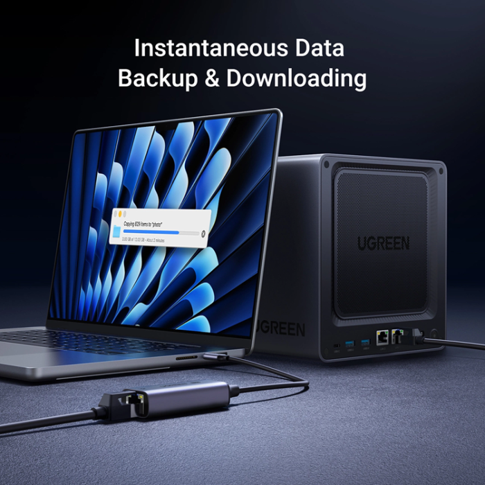 Ugreen - Ugreen CM648 USB-C till RJ45 Ethernet 2.5G Adapter - Grå