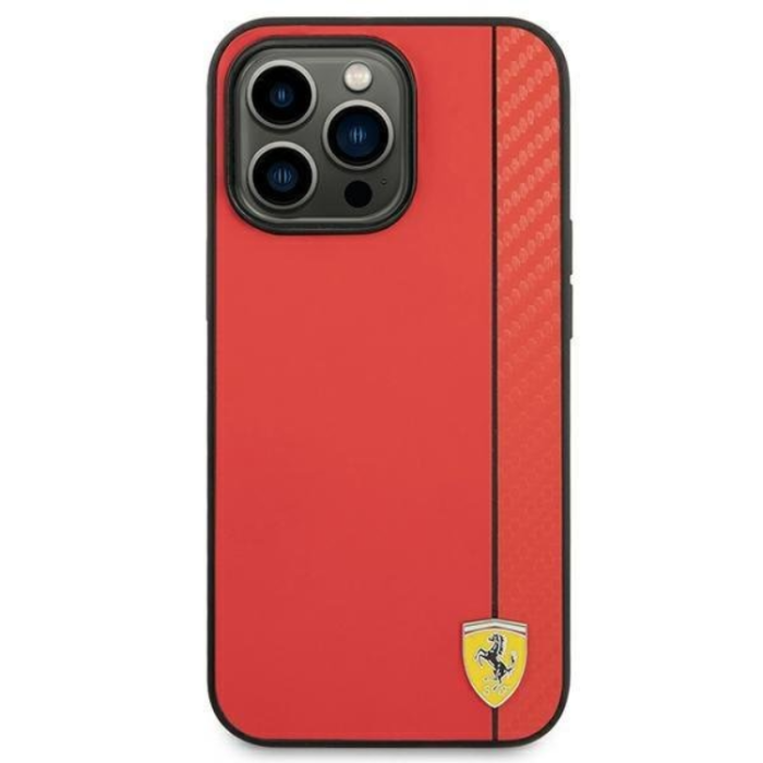 Ferrari - Ferrari iPhone 14 Pro Skal Hård Carbon - Röd