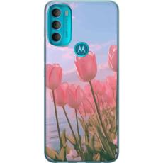 iSecrets - Mobilskal till Motorola Moto G71 5G med Rosa Tulpaner