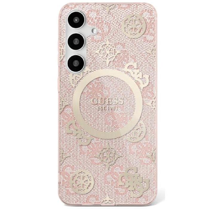 Guess - Guess Galaxy S25 Ultra Mobilskal MagSafe Guld Electroplated Peony - Rosa