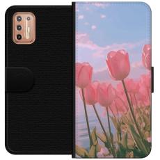 iSecrets - Plånboksfodral till Motorola Moto G9 Plus med Rosa Tulpaner