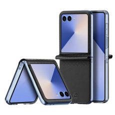 Dux Ducis - Dux Ducis Galaxy Z Flip 7 Mobilskal Läder Bril - Svart