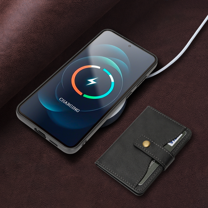 A-One Brand - Galaxy S25 Mobilskal MagSafe Detachable Korthållare Kickstand