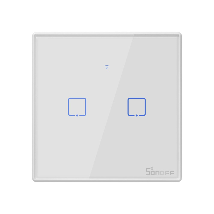 Sonoff - Sonoff Two-Channel Wi-Fi Light Switch T2EU2C-TX - Vit
