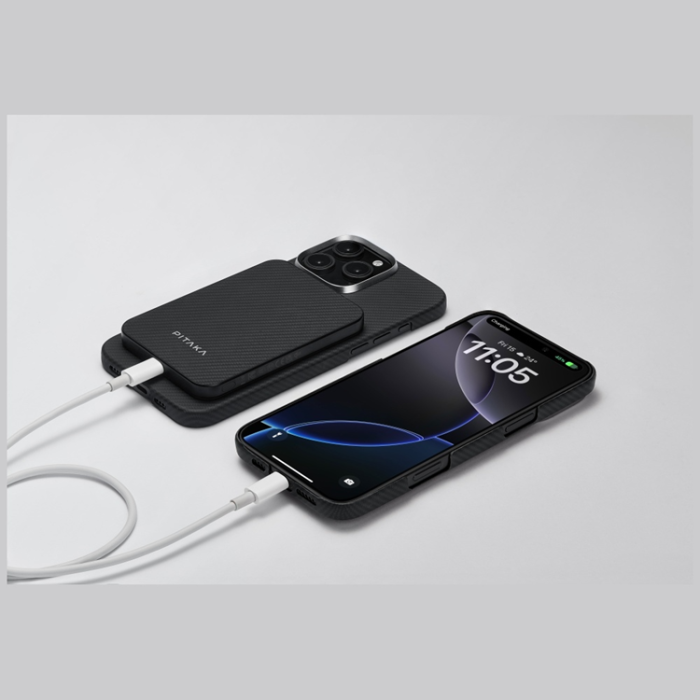 PITAKA - PITAKA Qi2 MagSafe Powerbank 5000mAh 15W Aramid Fiber - Svart