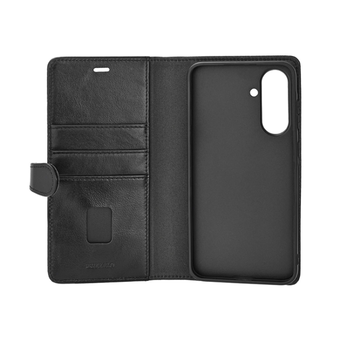 BUFFALO - Buffalo Galaxy A56 5G Plånboksfodral Läder 3 Kort - Svart