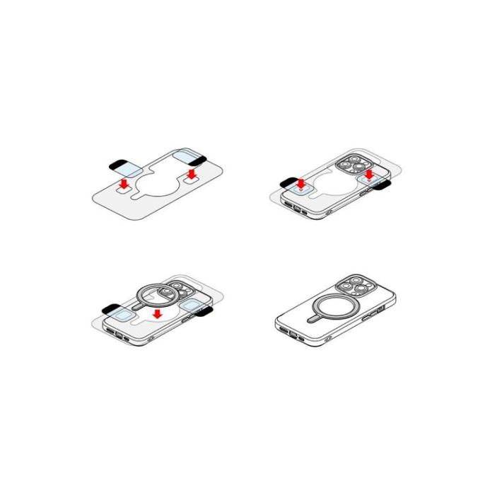 UTGATT4 - Ringke MagSafe Ring Magnetisk Platta - Vit