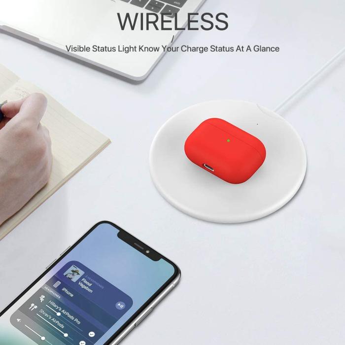 UTGATT1 - Airpods Pro 1 Skal Liquid Silicone - Röd