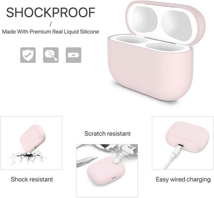 A-One Brand - Airpods Pro 1 Skal Liquid Silicone - Rosa