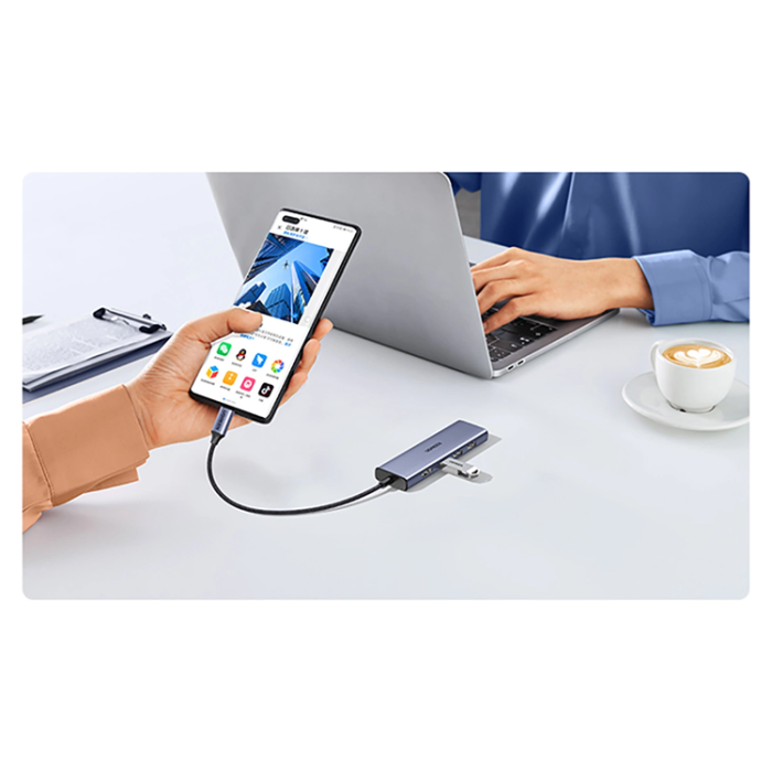 Ugreen - Ugreen 6in1 HUB USB-C Till HDMI, SD/TF Kortläsare, 3xUSB-A 3.0