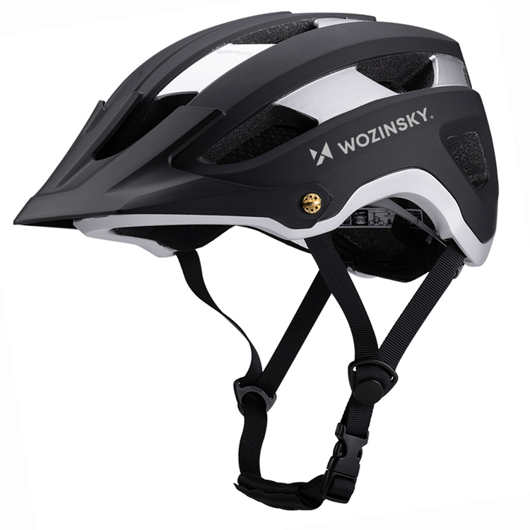 Wozinsky MTB-Cykelhjälm med Avtagbart Visir Lättvikt L - Svart/Silver | 264 | AlltMobil