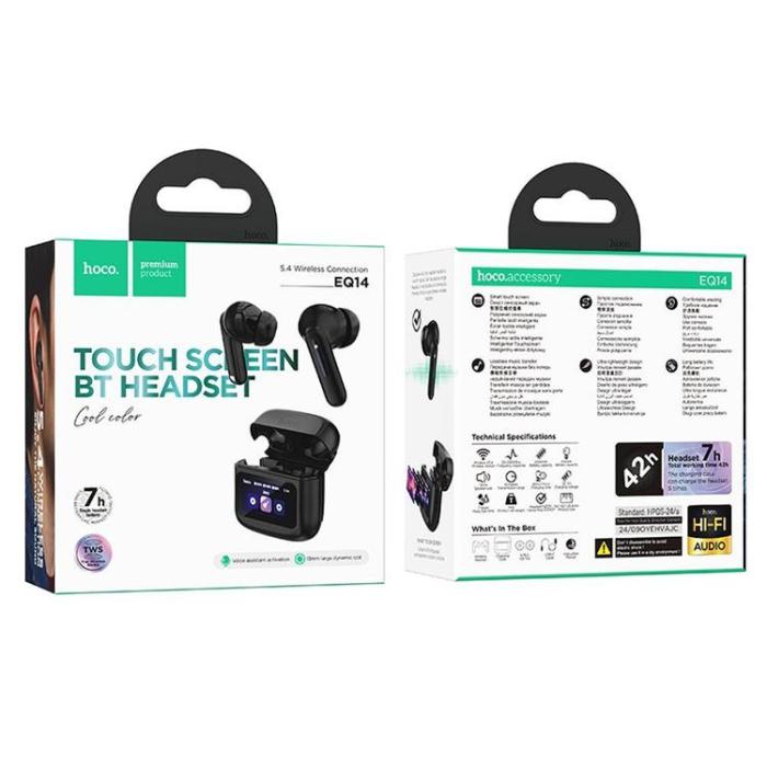 Hoco - Hoco TWS In-Ear Hörlurar Trådlösa med Pekskärm EQ14 - Svart