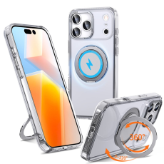 A-One Brand - iPhone 17 Pro Max Mobilskal MagSafe TPU+PC Kickstand - Clear