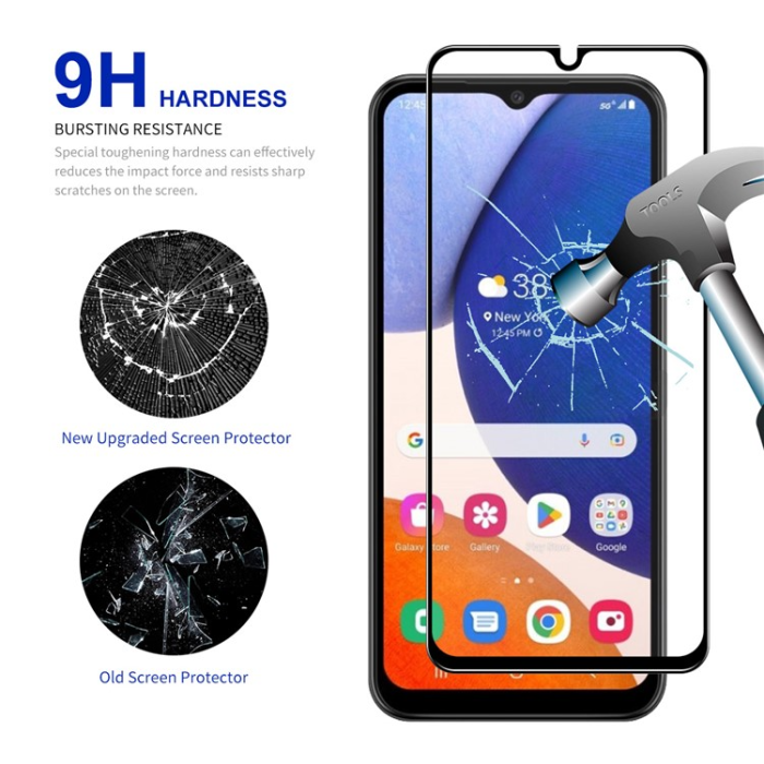 Boom of Sweden - [2-PACK] Galaxy A14 5G/4G Härdat Glas Skärmskydd - Svart