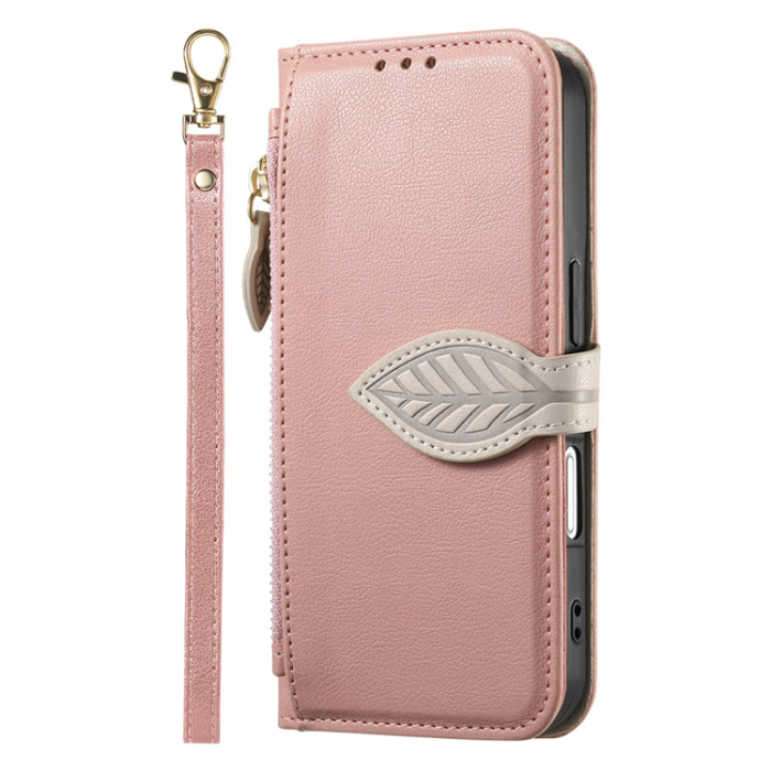 A-One Brand - iPhone 17 Plånboksfodral Leaf Magnetiskt Spänne Läder