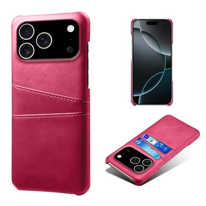 A-One Brand - iPhone 17 Pro Max Mobilskal Korthållare Dual - Rosé