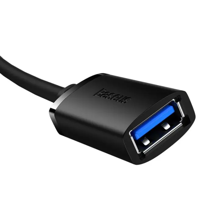 BASEUS - Baseus AirJoy Förlängning USB 3.0 Kabel 1m - Svart