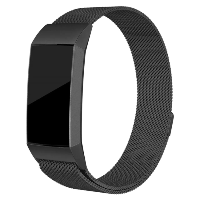 A-One Brand - Fitbit Charge 4/3 Armband Milanese Loop - Svart