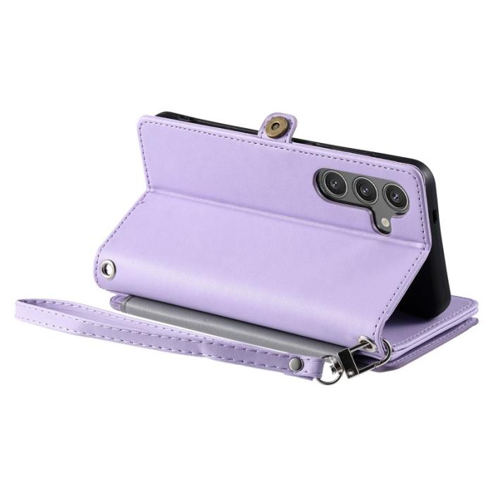 OEM - Samsung Galaxy S26 Plånboksfodral TPU + Konstläder - Lila