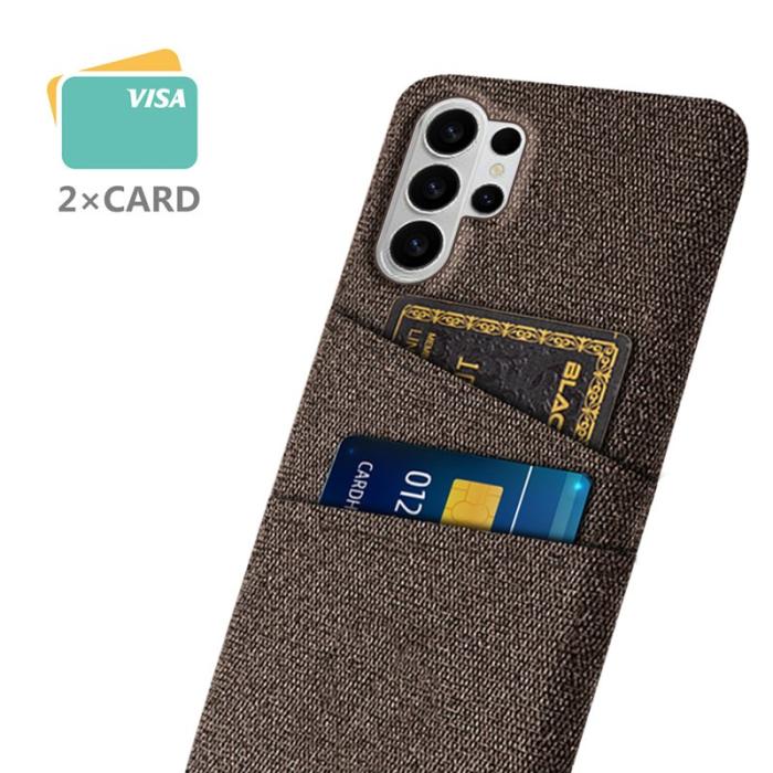 OEM - Samsung Galaxy S26 Ultra Skal Tyg + Hård PC - Brun