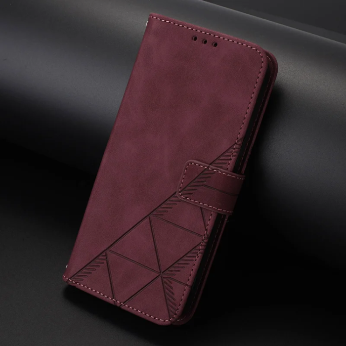 A-One Brand - iPhone 17 Pro Max Plånboksfodral Med REM - Wine Röd