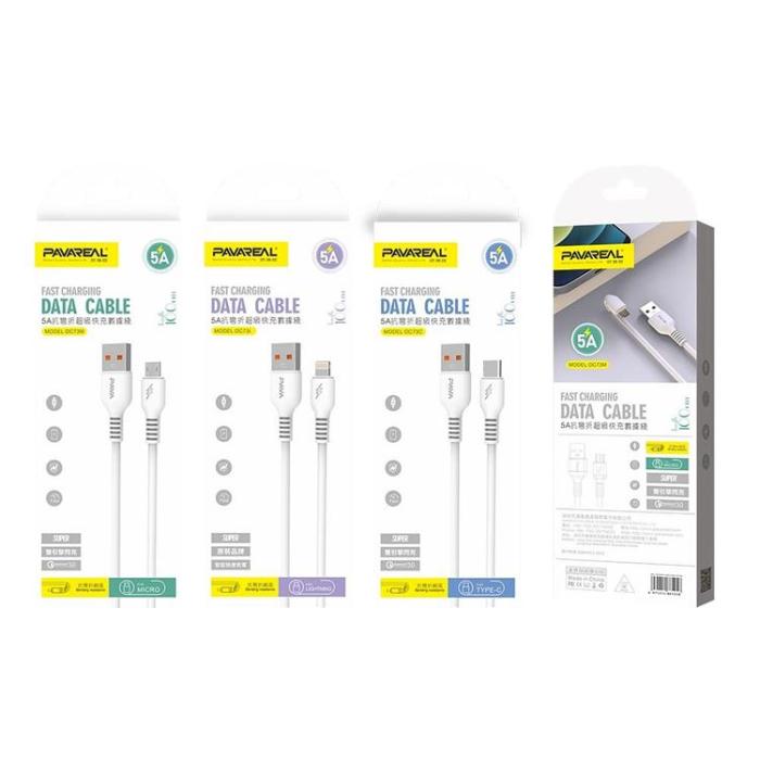 Pavareal - Pavareal USB-C till USB-A kabel 1M - Vit