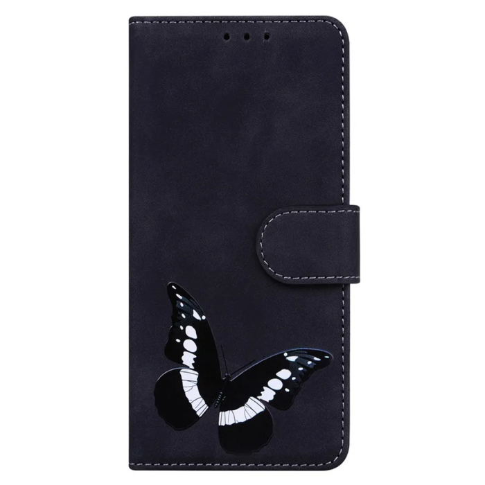 Taltech - iPhone 15 Pro Max Plånboksfodral Fjärilstryck - Svart
