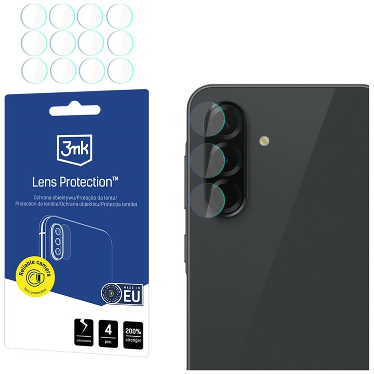 [4-Pack] 3mk Härdat Glas Kameraskydd För Galaxy A37 - Clear