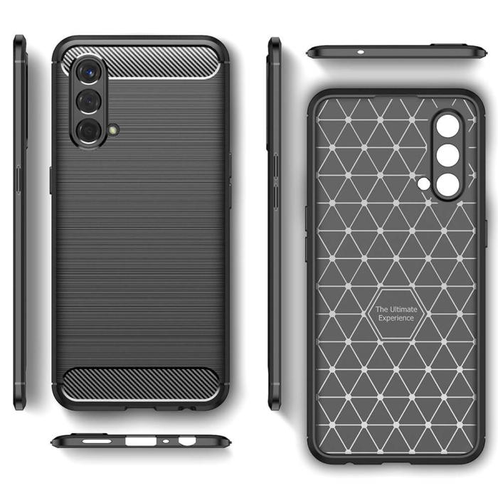 A-One Brand - Carbon Brushed Skal till Oneplus Nord CE 5G - Svart