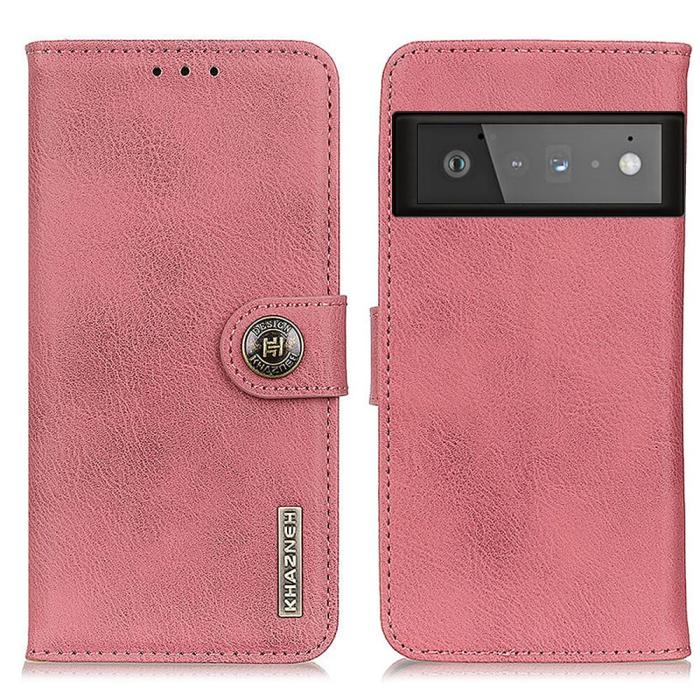 KHAZNEH - Khazneh Retro Plånboksfodral till Google Pixel 6 - Rosa