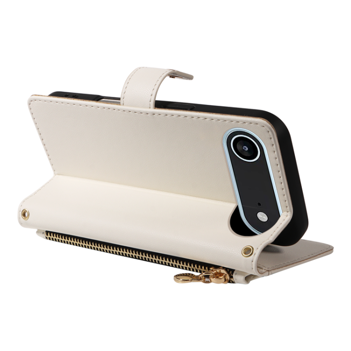 A-One Brand - iPhone Air Plånboksfodral Rhombus Läder - Vit