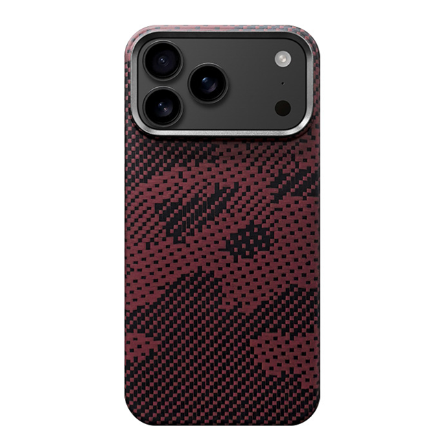 iPhone 17 Pro Max Mobilskal MagSafe Kevlar - Camouflage Röd | 2353 | AlltMobil