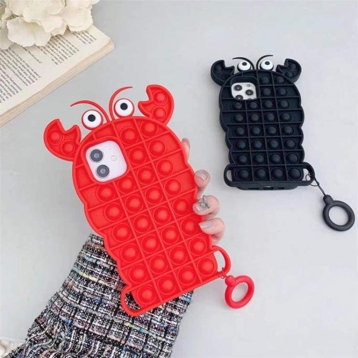 Fidget Toys - Crab Pop it Fidget Skal till iPhone 11 - Svart