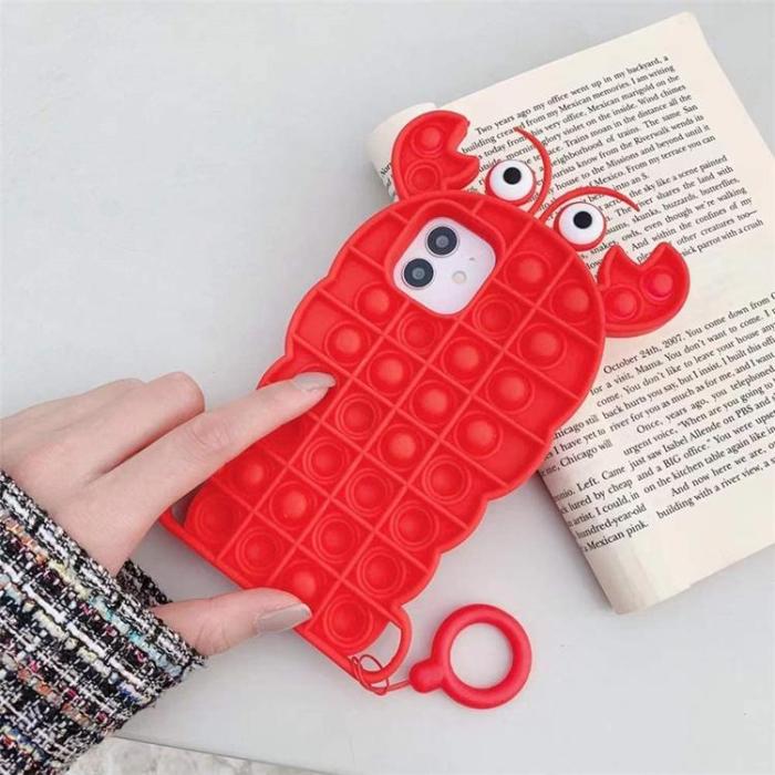 Fidget Toys - Crab Pop it Fidget Skal till iPhone 11 - Svart