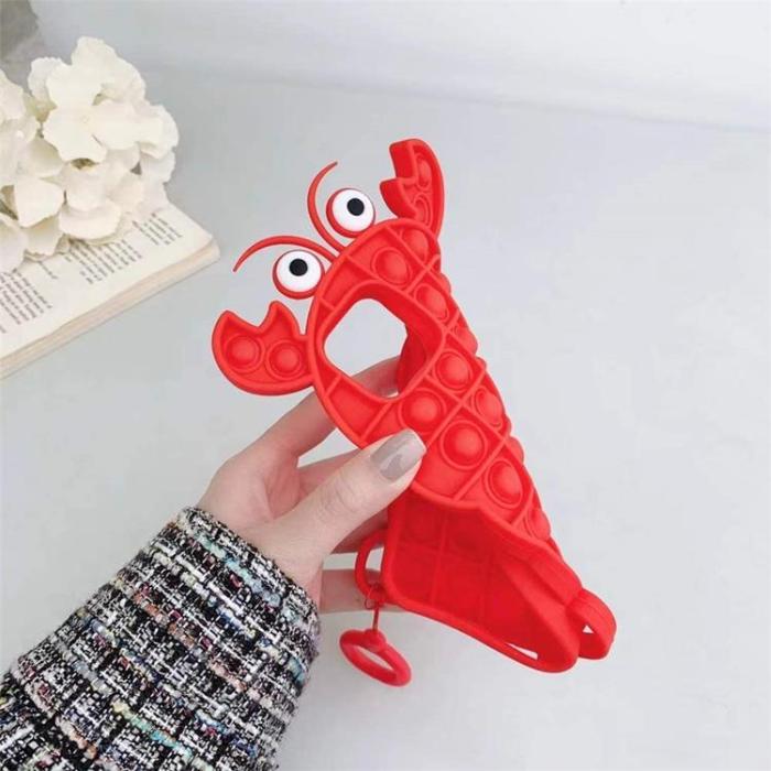 Fidget Toys - Crab Pop it Fidget Skal till iPhone 11 - Svart