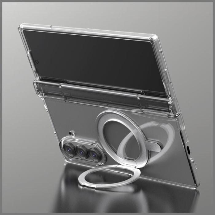 Araree - Araree Galaxy Z Fold 7 Mobilskal MagSafe Qi2 Nukin 360 S Kickstand - Clear