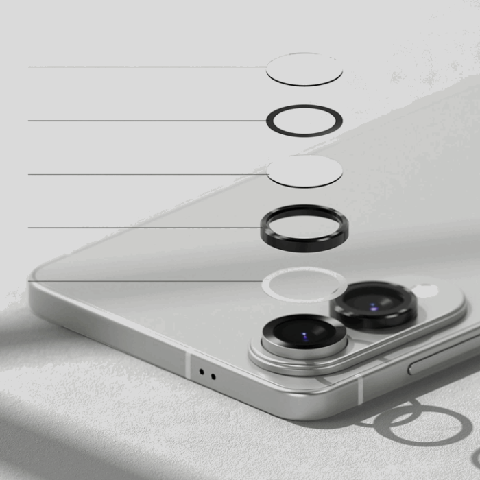 Ringke - Ringke Galaxy S25 Edge Härdat Glas Kameralinsskydd Ram