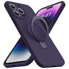 A-One Brand - iPhone 13 Pro Max Mobilskal Magsafe Liquid Silikon - Lila