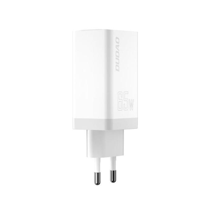 UTGATT1 - Dudao GaN Fast Väggladdare 65W USB Till 2x Typ-C - Vit