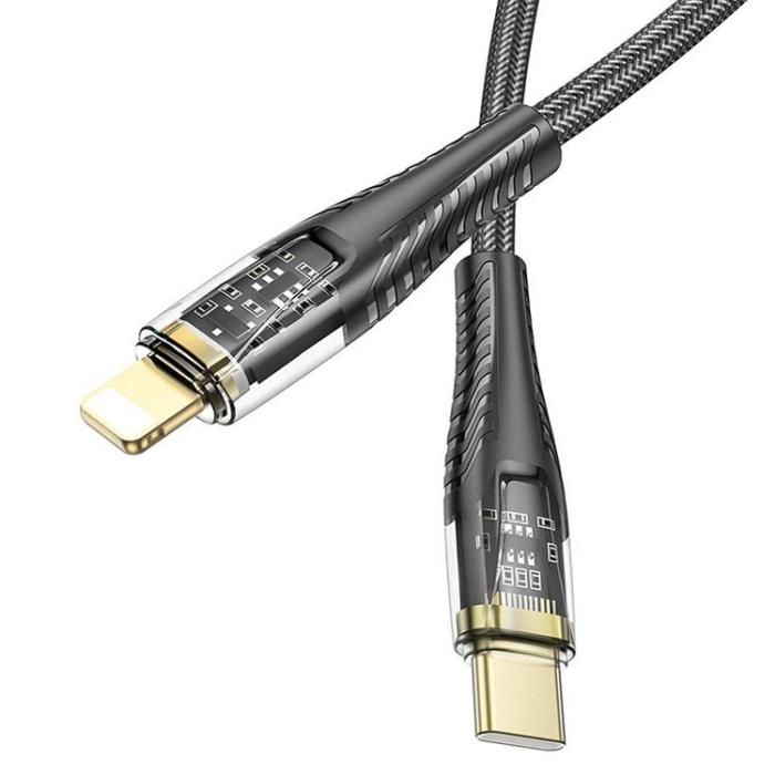 Hoco - HOCO USB-C till Lightning 27W Kabel 1.2m U121 PD - Svart