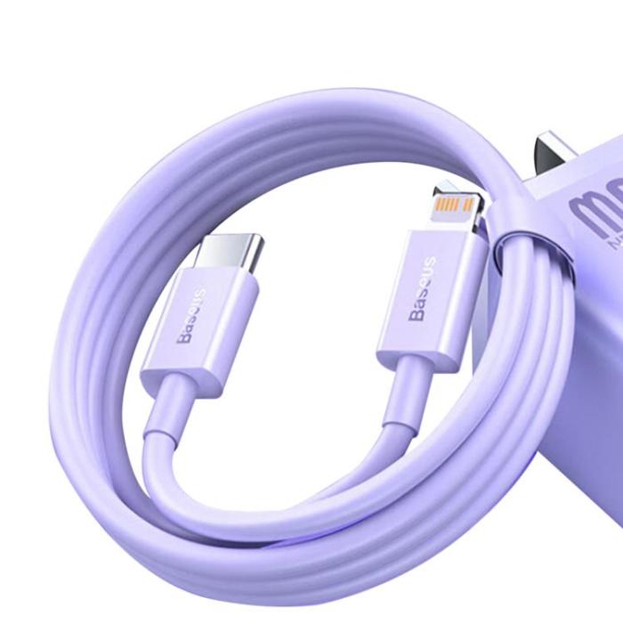 BASEUS - Baseus Superior USB-C till Lightning kabel 20W 1m - Lila